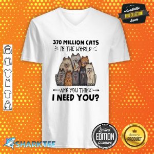 370 Million Cat In The World V-neck