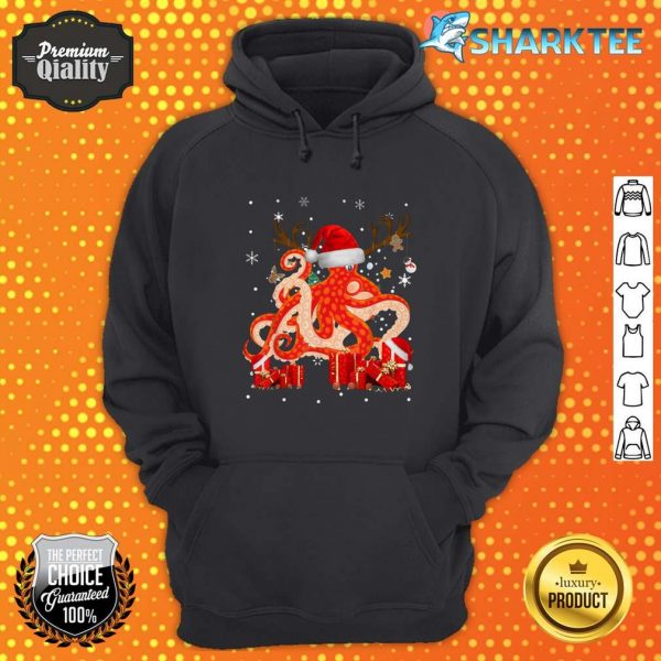 Octopus Funny Santa Reindeer Hoodie