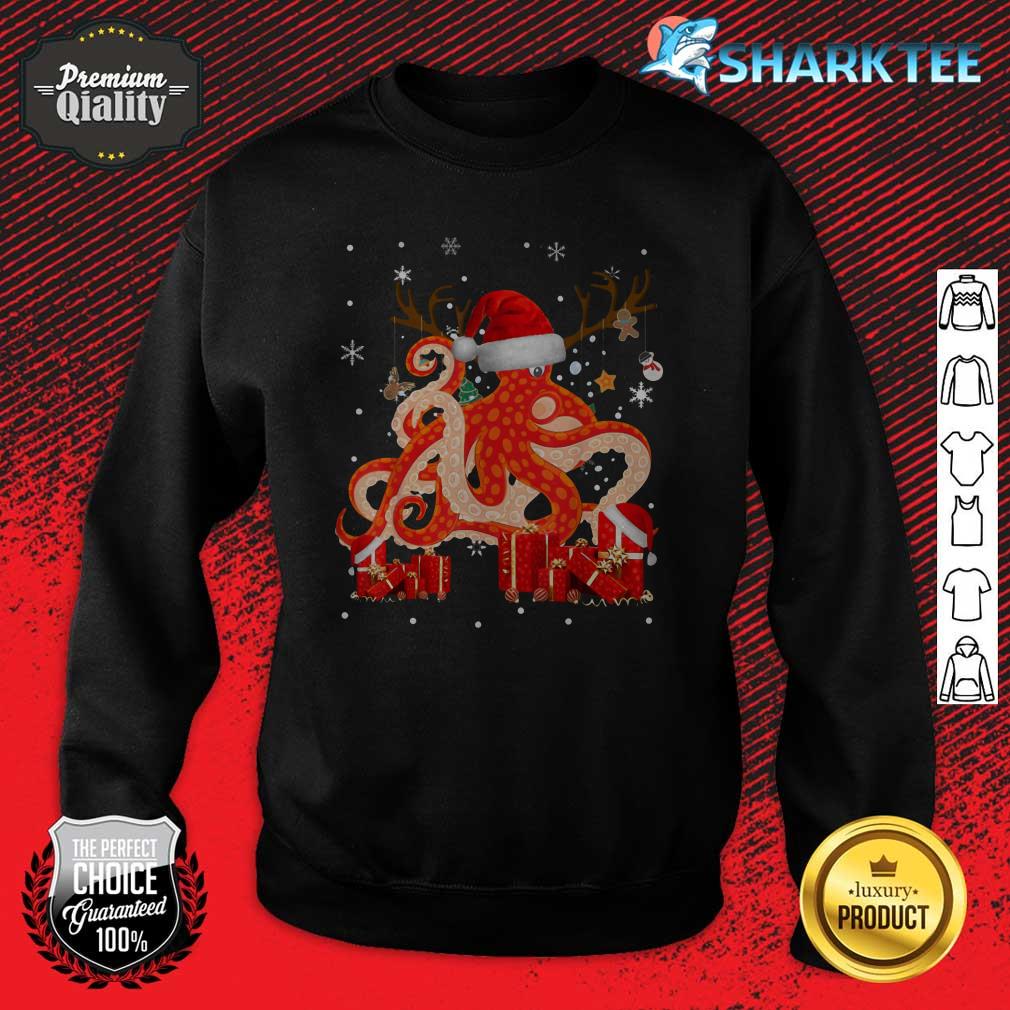 Octopus Funny Santa Reindeer Sweatshirt