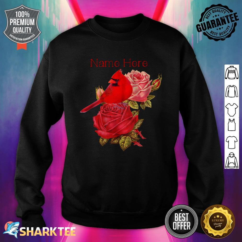 Cardinal In Roses Personalized Sweatshirt