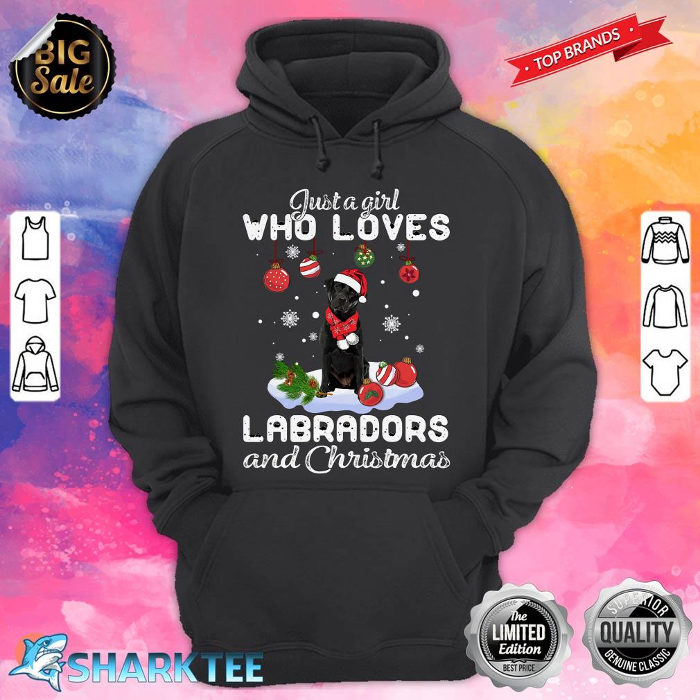 Christmas Girl Black Labrador hoodie