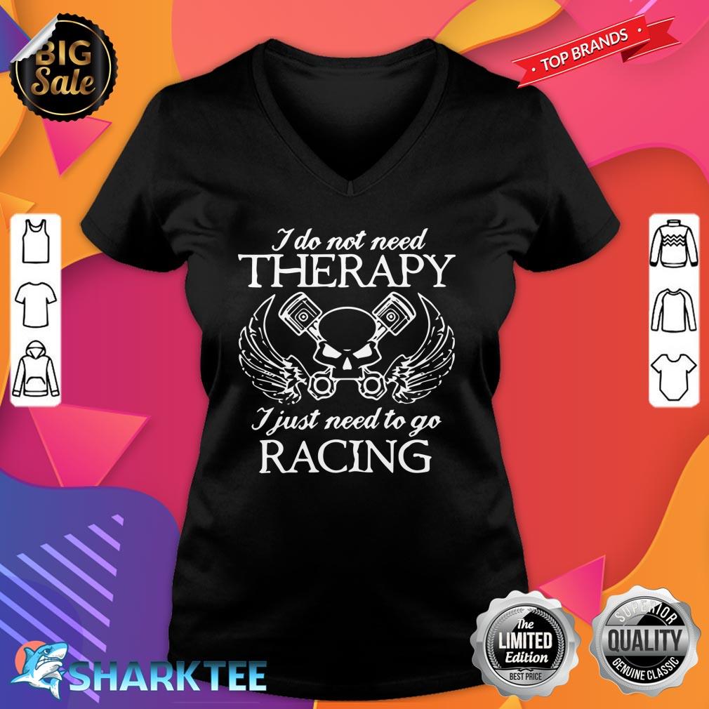 Drag Racer Therapy v-neck