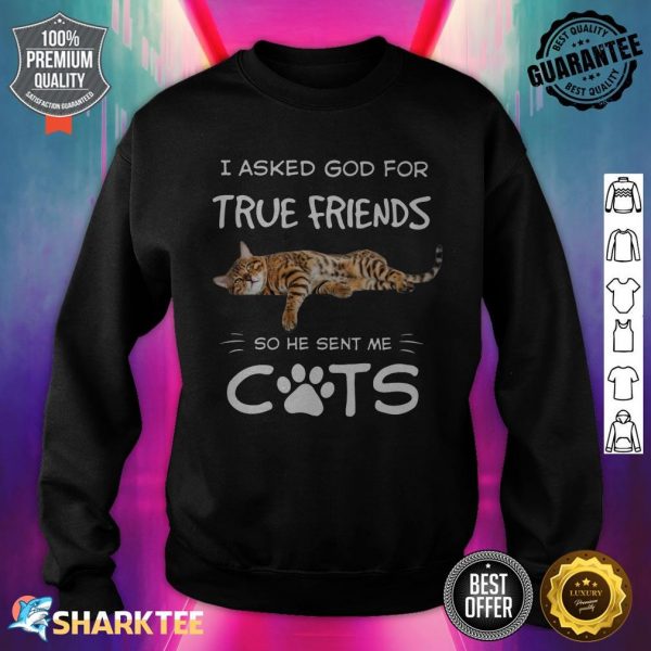 I Asked God For True Friends sweatshirt