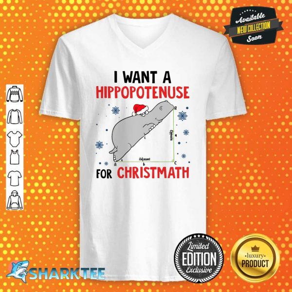 I Want A Hippopotenuse v-neck