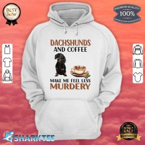 Murdery Black Dachshund hoodie
