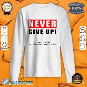 Never Give Up Motivation By Friends sweatshirt