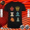 Retro Chess Pieces Checkmate King Queen Shirt