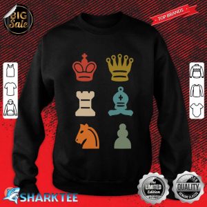 Retro Chess Pieces Checkmate King Queen sweatshirt