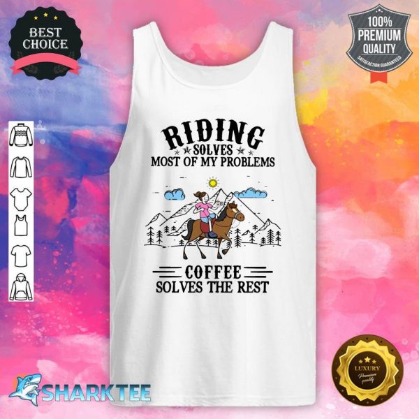 Riding and Coffee tank top
