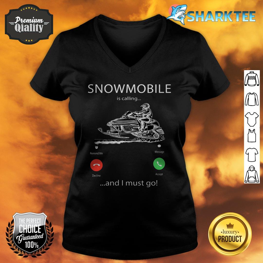 Snowmobile is calling 0003 v-neck