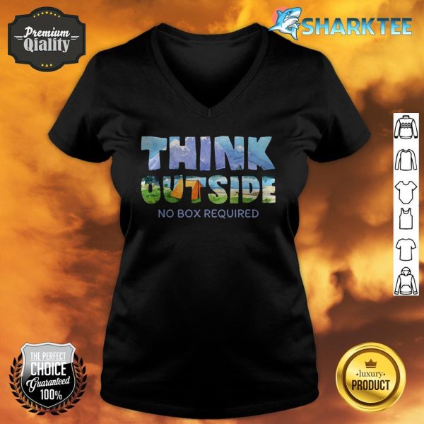 Think Outside No Box Required Camping v-neck
