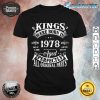 44th Birthday Gift Vintage Kings Born In 1978 44 Years Old Shirt