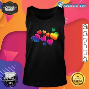 Beautiful Pride Floating Rainbow Hearts LGBTQ Classic Tank Top