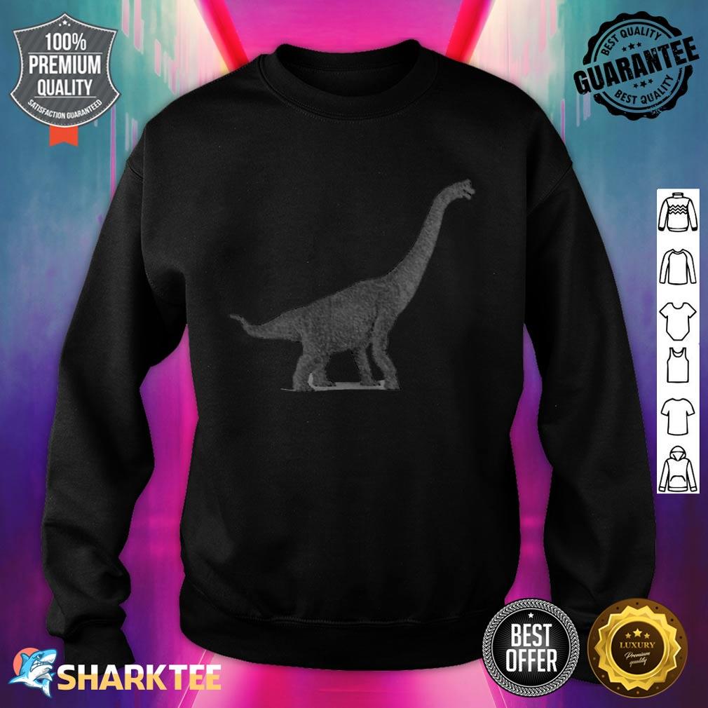 Black Brontosaurus Art Sketch Dinosaur Jurassic Period Classic Sweatshirt