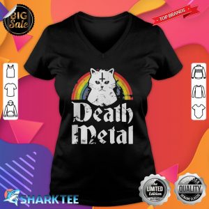 Death Metal Cat V-neck