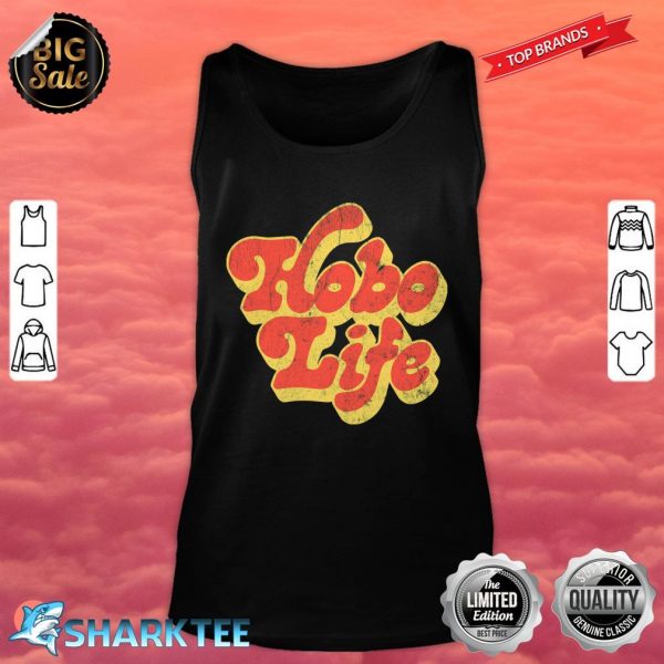 Hobo Life Faded Thrift Style Retro Design Tank top