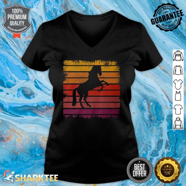 Horse Running In Many Colors V-neck