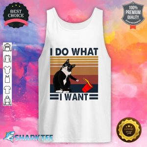 I Do What I Want Cat Vintage tank top