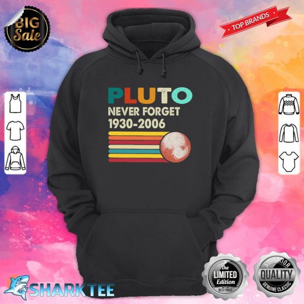 Never Forget Pluto Retro Style Funny Space Science Classic Hoodie