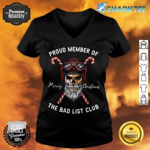 Proud Member Of The Bad List Club Merry Christmas V-neck