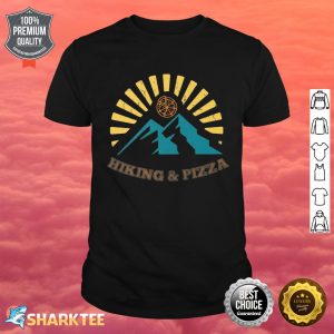 Randonnée Et Pizza Style Rétro Shirt