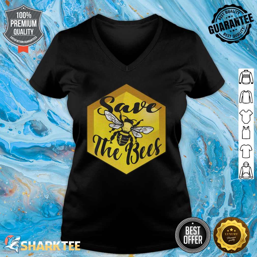 Save The Bees Yellow V-neck