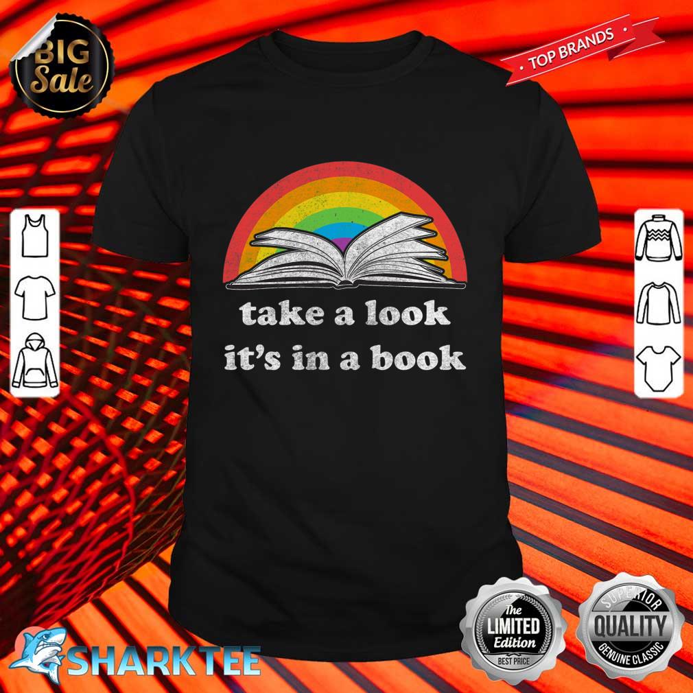 Take a Look its in a book Retro inspired Reading Rainbow Classic Shirt