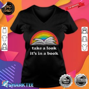 Take a Look its in a book Retro inspired Reading Rainbow Classic V-neck