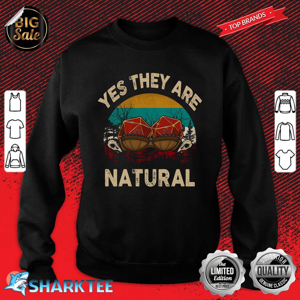Yes they are natural Sweatshirt