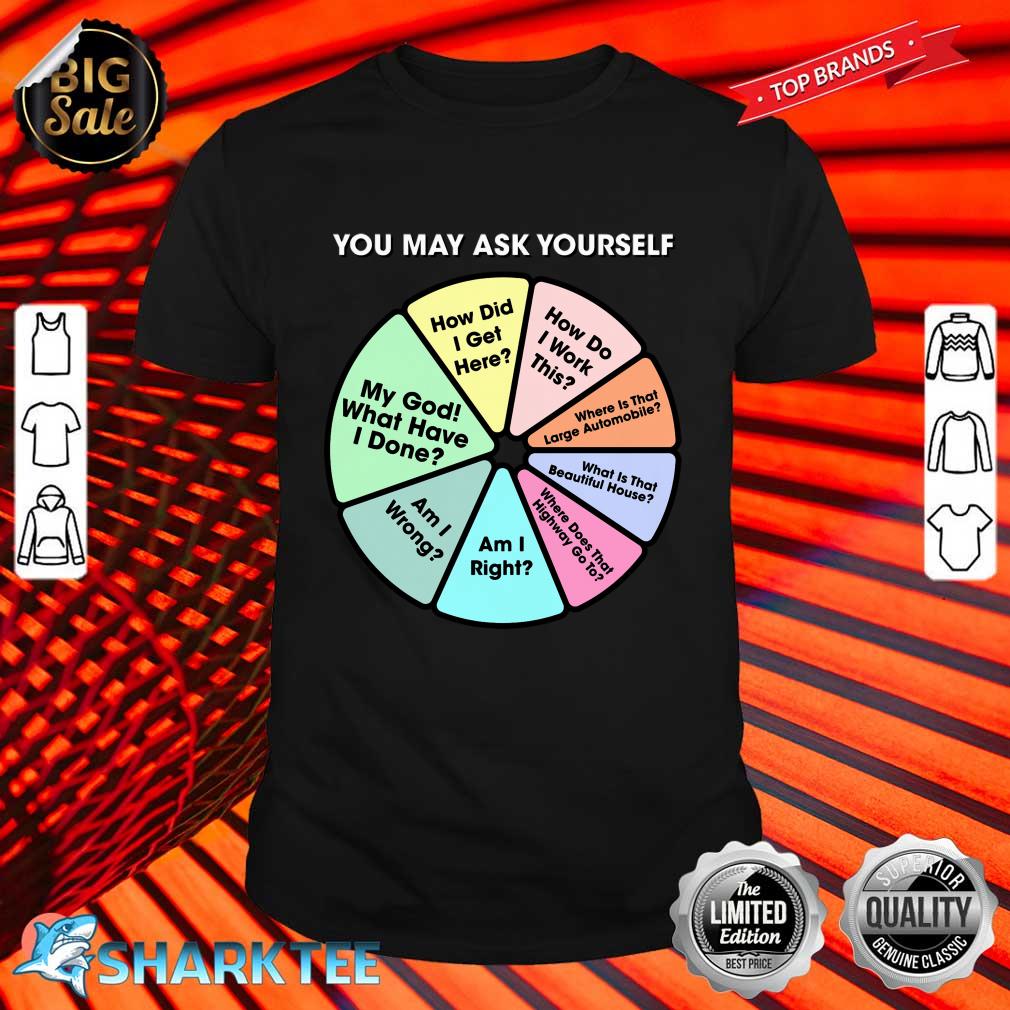 You May Ask Yourself Once In A Lifetime Pie Chart Shirt