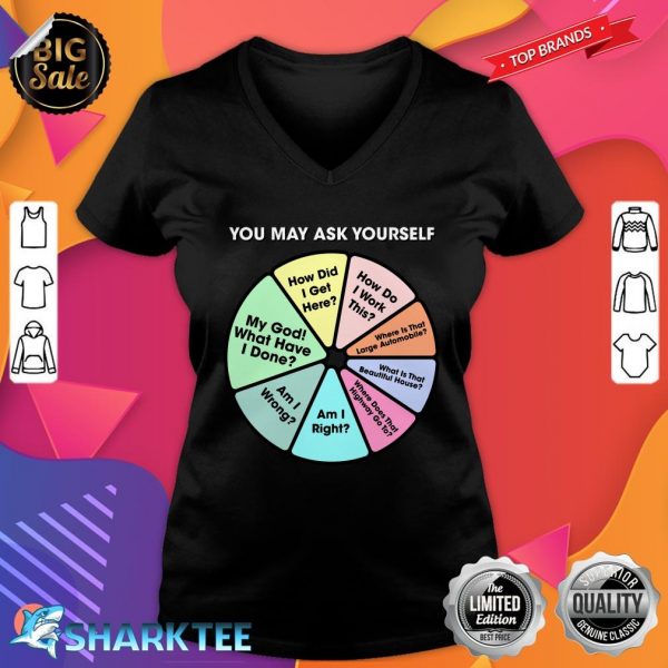 You May Ask Yourself Once In A Lifetime Pie Chart V-neck