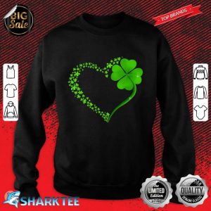 Autism Puzzle Pieces Shamrock Heart St Patrick's Day Gifts Long Sleeve Sweatshirt