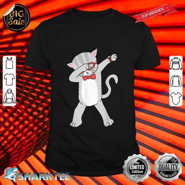 Dabbing Cat T-Shirt Funny Dab Gift Cat Tee T-Shirt