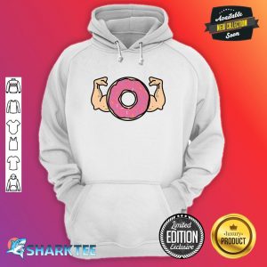 Donut With Muscles Cute Gym Doughnut Addiction Funny Gift Premium Hoodie