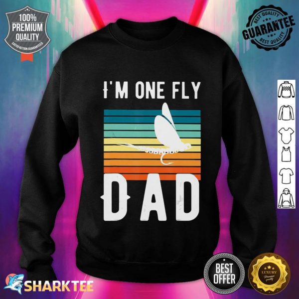 Fly Dad Funny Retro Fly Fishing Dad Sweatshirt