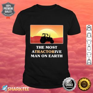 Funny Farmer Farming Farm Tractor Man Of Earth Shirt