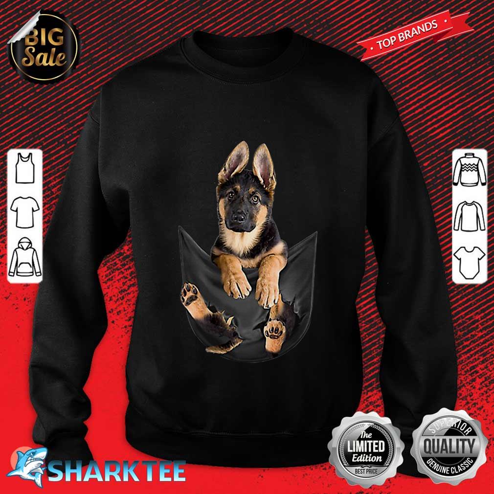 German Shepherd In Pocket Funny Dog Lover Sweatshirt