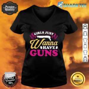 Girls Just Wanna Have Guns V-neck