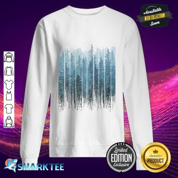 Grunge Dripping Turquoise Misty Forest Classic Sweatshirt