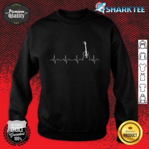 GUITAR SHIRT GUITAR HEARTBEAT Sweatshirt