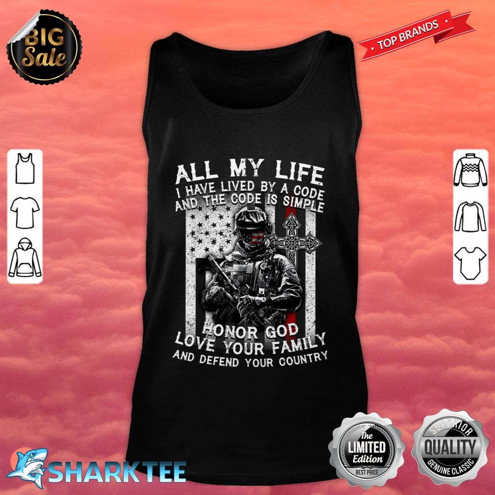 Honor God Love Your Family And Defend Your Country Tank Top