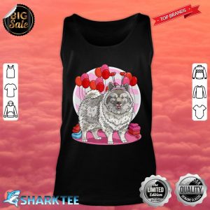 Keeshond Heart Valentine Day Decor Gift Classic Tank top