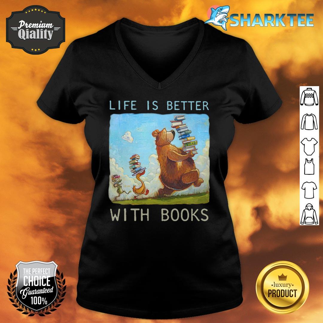 Life Is Better With Books V-neck