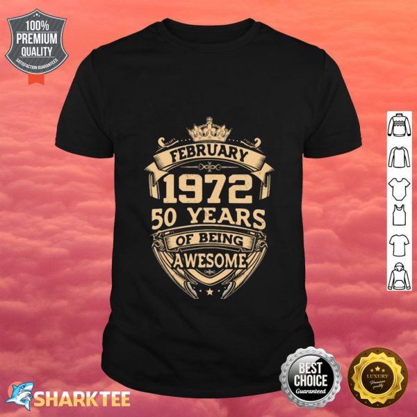 Made In 1972 50 Years Of Being Awesome Shirt