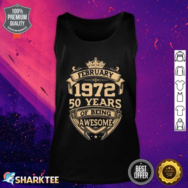 Made In 1972 50 Years Of Being Awesome Tank Top