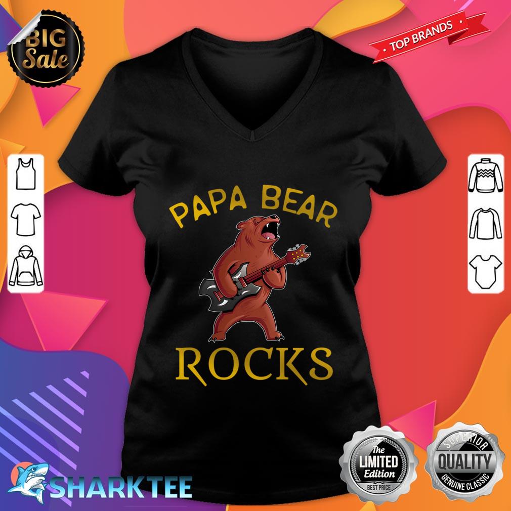Papa Bear rocks gifts for fathers Classic V-neck