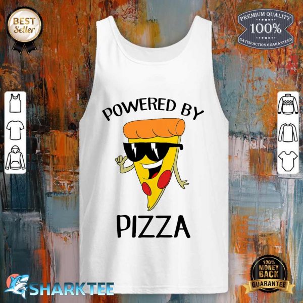 Powered By Pizza Funny Pizza Lover Tank Top