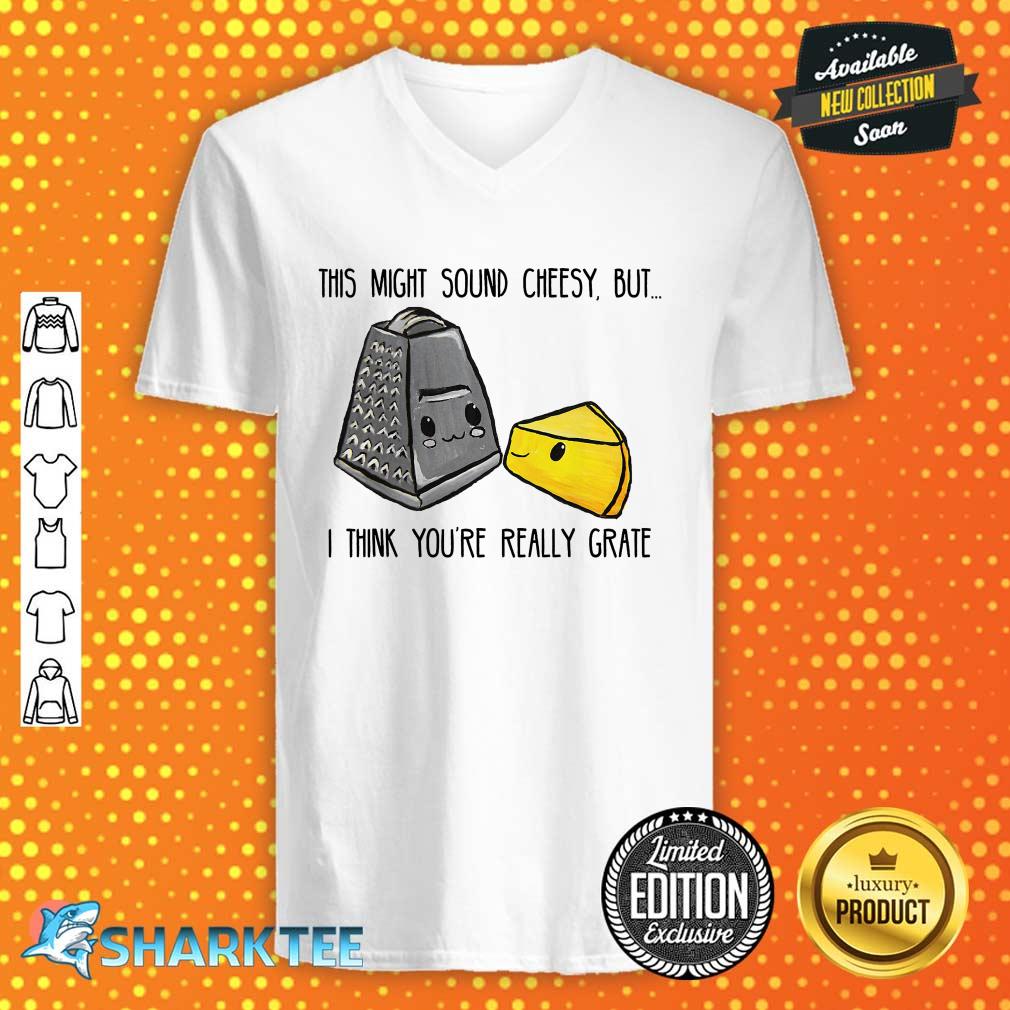 This Might Sound Cheesy Food Pun Classic V-neck