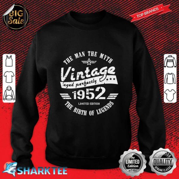 Vintage 1952 70th Birthday Gift For Men Essential Sweatshirt