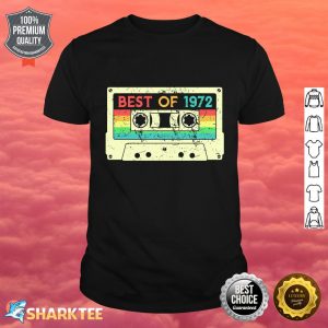 Vintage Best Of 1972 48 Years Old Birthday Cassette Essential Shirt